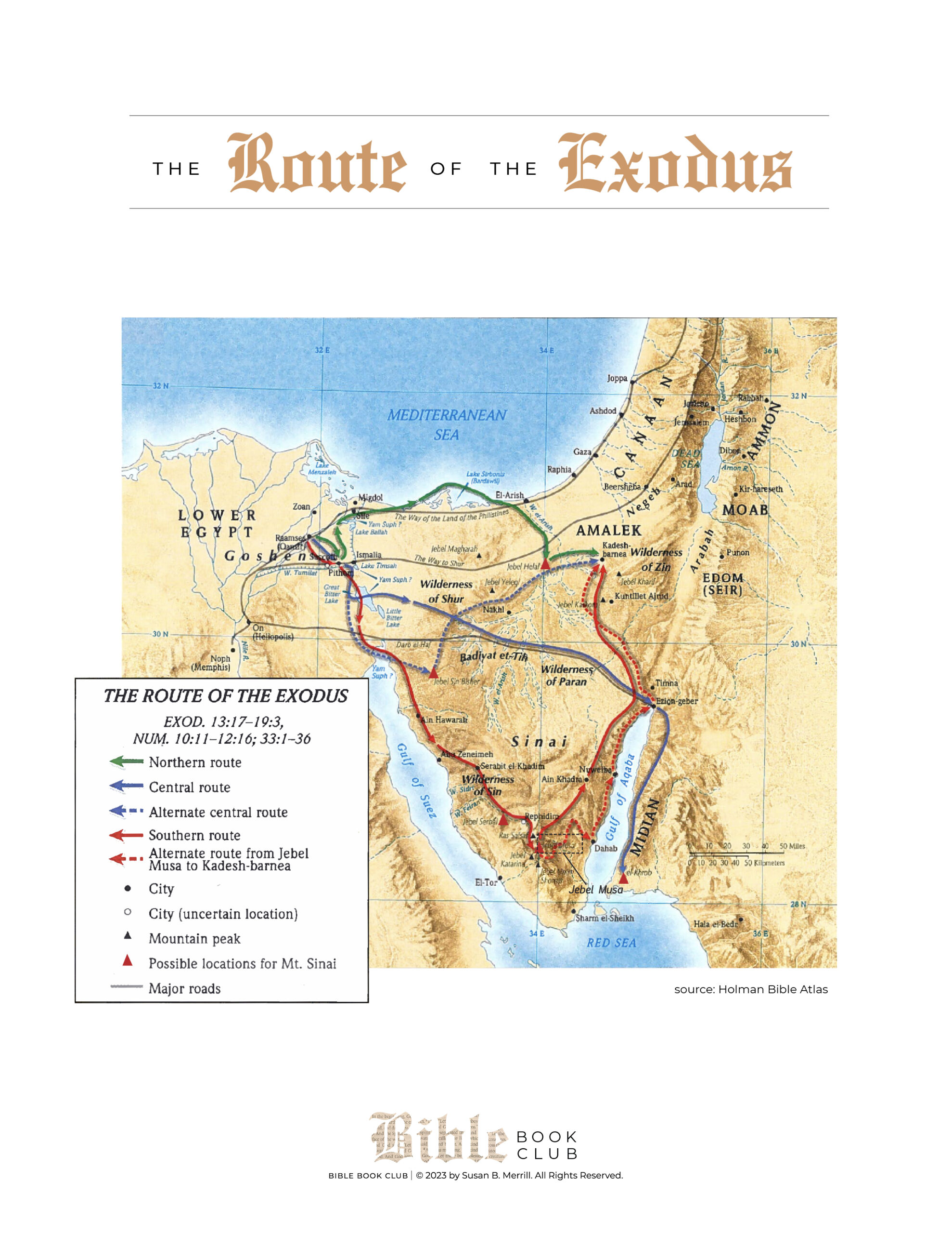 the route of exodus edits